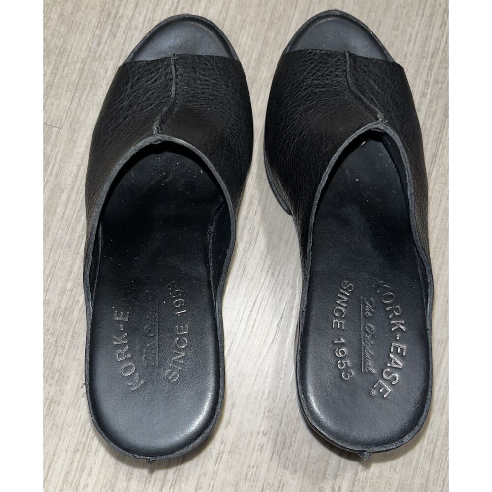 Kork-Ease The Original Santa Ana Leather Platform Clog Sandal Boho Size 6M - Picture 5 of 8
